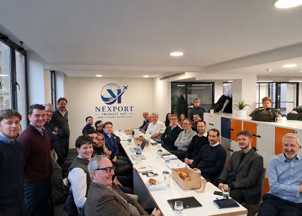 The NexPort Transit team gathered at our headquarters